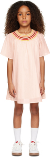 Детское розовое платье со сборками Chloe