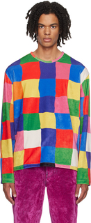 Разноцветная футболка с длинным рукавом в клетку Dama SUNNEI