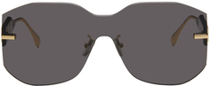 Черно-золотые солнцезащитные очки Fendigraphy