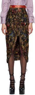 Разноцветная юбка-миди с пантерой Vivienne Westwood