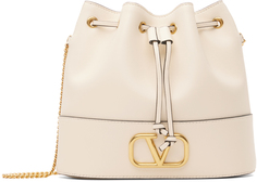 Off-White Миниатюрная сумка-мешок с логотипом Valentino Garavani