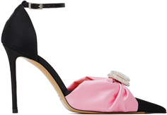 Черно-розовые туфли на каблуке 110 с двойным сердцем MACH &amp; MACH