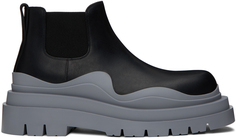 Черно-серые ботинки челси с шинами Bottega Veneta
