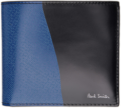 Черно-синий кошелек с ковровым принтом Paul Smith