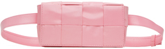 Розовая поясная сумка с кассетой Bottega Veneta
