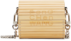 Бежевая мини-сумка из бамбука Feng Chen Wang