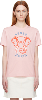 Розовая футболка Paris Varsity Jungle Faded Kenzo