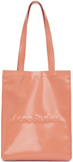 Розовая большая сумка с логотипом Salmon Acne Studios