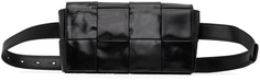 Черная бумажная поясная сумка с кассетами Bottega Veneta