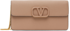 Розовая сумка на плечо с логотипом Valentino Garavani