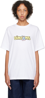 Белая футболка с принтом Dime