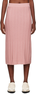 Розовая юбка-миди из мелка Max Mara Leisure