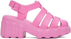 Розовые босоножки на каблуке на платформе Megan Melissa