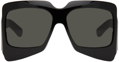 Черные большие солнцезащитные очки Gucci