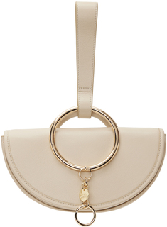 Бежевая сумка Mara Half Moon Bag Cement See by Chloe