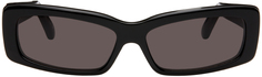 Черные большие прямоугольные солнцезащитные очки Balenciaga