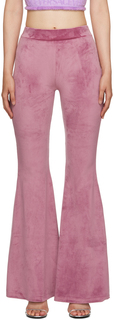 Розовые брюки-клеш GCDS