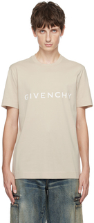 Бежевая футболка «Архетип» Givenchy