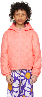 Детская розовая стеганая куртка Marni