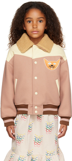 Детская розовая куртка с изображением кота Jellymallow