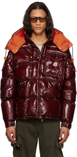 Moncler Бордовый Каракорум Короткий пуховик