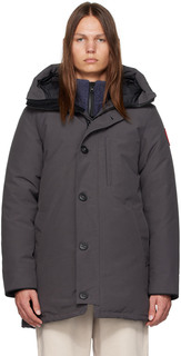 Серый пуховик Canada Goose Chateau