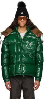 Зеленый короткий пуховик Moncler Karakorum