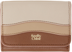 Бежево-коричневый кошелек среднего слоя See by Chloe
