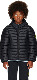 Детский темно-синий 40624 Пуховик Stone Island Junior