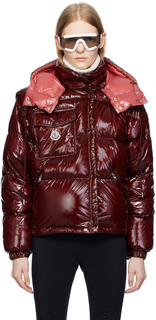 Moncler Бордовый Каракорум Пуховик