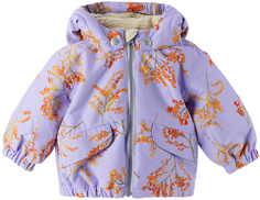 Детская фиолетовая куртка с цветочным принтом Cosmic Mimosa Molo