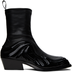 Черные ботинки Solare Versace