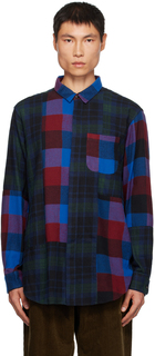 Разноцветная рубашка со вставками Engineered Garments