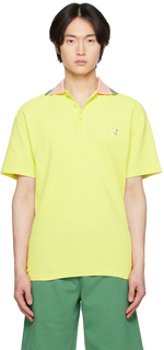 Рубашка-поло с головой желтой лисы Maison Kitsune