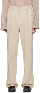 Бежевые брюки в стиле деконструированного дизайна Jordan Barrett Edition MISBHV