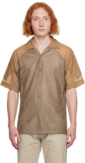 Olly Shinder Рубашка цвета хаки с карманами и клапанами