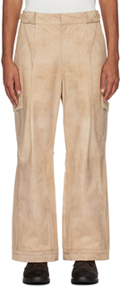 Светло-коричневые брюки карго со складками XLIM