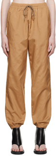 Светло-коричневые практичные брюки для отдыха WARDROBE.NYC
