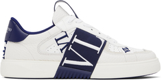 Бело-темно-синие кроссовки Valentino Garavani VL7N