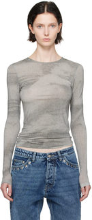 Paloma Шерстяная серая футболка с длинным рукавом Arcangel Paloma Wool
