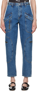 Синие зауженные джинсы Re/Done
