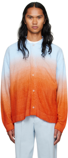 Пушистая рубашка Bonsai сине-оранжевого цвета