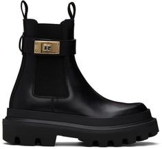 Черные ботинки челси из телячьей кожи Dolce &amp; Gabbana