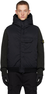 Черный пуховик с капюшоном Черный Код поставщика: 7915G1021 Stone Island