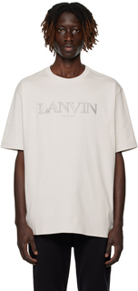 Серая классическая футболка с бордюром Lanvin