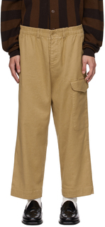 Бежевые брюки-карго в стиле милитари YMC