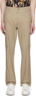 Бежевые брюки-карго с эластичным поясом Paul Smith