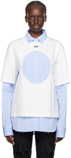 Off-White Бело-синяя рубашка Meteor