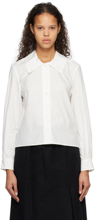 Белая рубашка с ярким воротником Margaret Howell