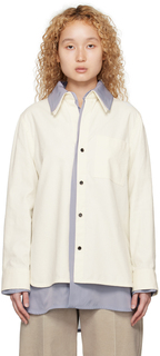 Белая двухслойная рубашка Bottega Veneta Off-White